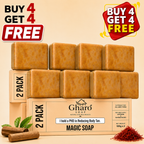 Gharo Sandalwood & Saffron Magic Soap – Buy 4 Get 4 Free